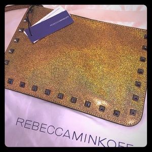 Rebecca Minkoff Kerry clutch, gold NWT